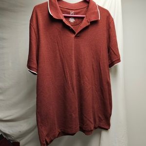 3for$25 George Large red white polo collar t-shirt